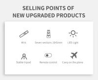 Palo Selfie Portátil De 41 Pulgadas Con Trípode Para Teléfono Móvil Y Control Remoto Inalámbrico 360 Grados Rotación Compatible Con iPhone Samsung Xiaomi - details 2
