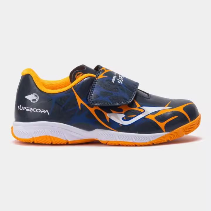 Zapatillas Fútbol Sala Niños Joma Super Copa Jr 2503 Azul y Naranja Resistentes-SCJW2503INV Joma - 1