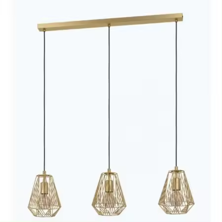 Lámpara Colgante Eglo Stype Lineal 3xE27 Acero Oro - 1