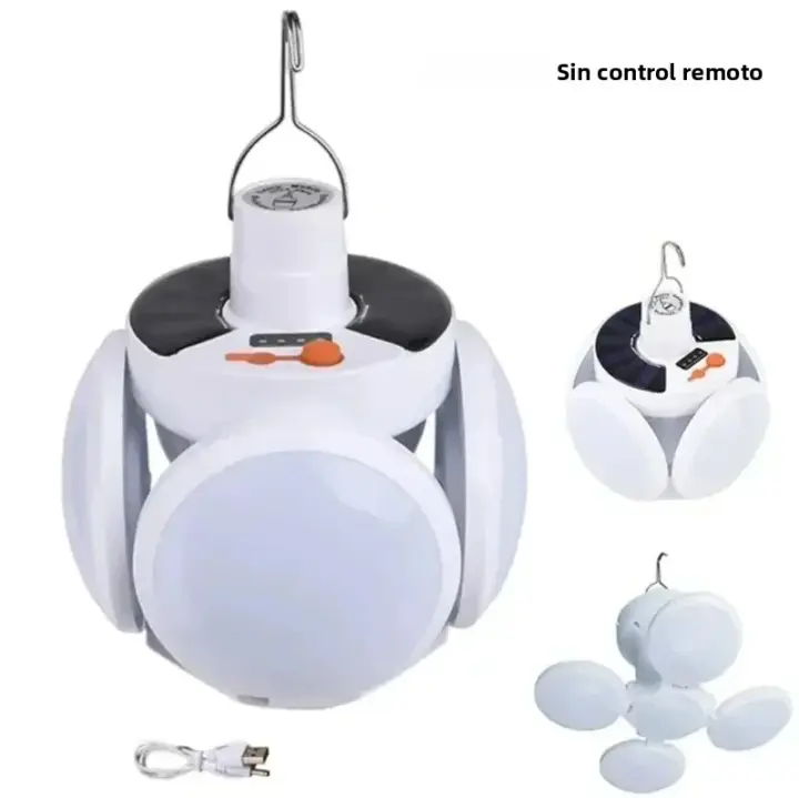 Lámpara De Camping Portátil Con Energía Solar USB Recargable Lámpara De Tenda Exterior Con Bombillas LED Plegables Y Gancho Colgante - 1