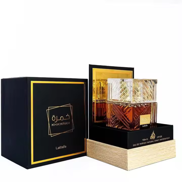 Khamrah Eau de Parfum Lattafa - Perfume de vainilla dulce, cálido, unisex, 100 ml - 1