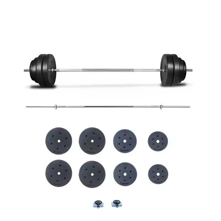 Ozio Fitness Kit de Pesas de 60KG con Discos y Barra | Fitness Musculación - 1