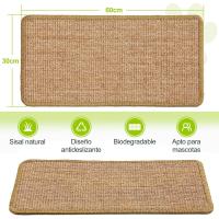 Rascador Gatos Sisal Natural,60x30cm,Protección Muebles,Cuida Uñas Gato,Diseño Sostenible y Elegante para tu Hogar Felino,para Sofa,Pared,Cama,Esquina,antiarañazos,Protector - details 3