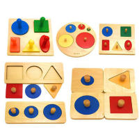 Juguetes Educativos Montessori Puzle De Formas Geométricas De Madera Juego De Aprendizaje Matemático Para Bebés Y Niños Pequeños - details 2