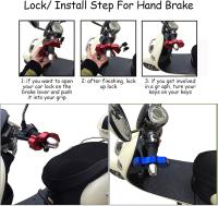 Cerradura de brake de motorteta, aleación de Aluminio Cerradura de Manilla de motorteta Cerradura antirobo Cerradura de seuridad (Azul) - details 3