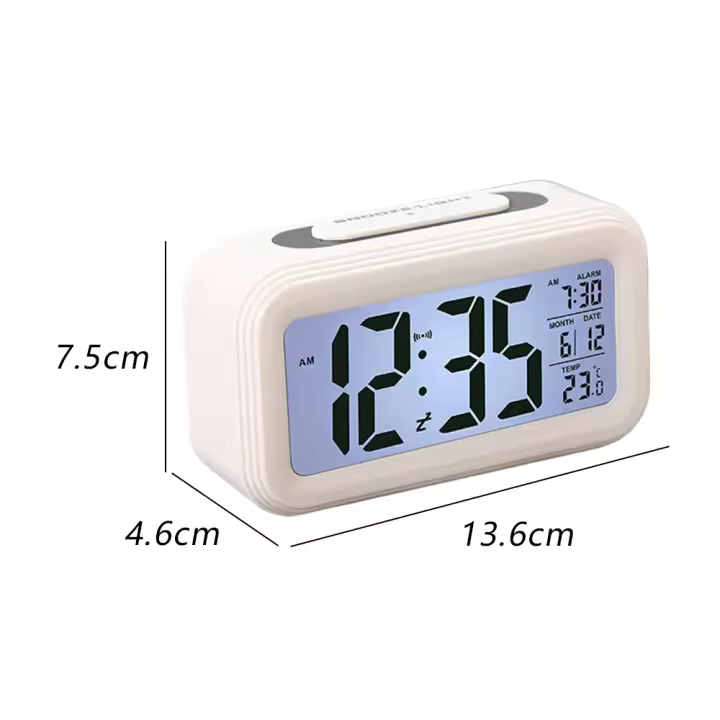 Despertador Electrónico Silencioso con Luz LED - 1