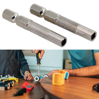 Adaptador De Destornillador 2pcs Hex Shank 6.35mm Insert Bits Adaptador Para Destornillador Eléctrico Soporte De Enchufe De 4mm Herramienta Manual - details 2