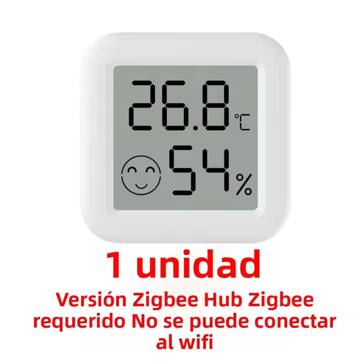 Sensor De Temperatura Y Humedad Zigbee 3.0 Tuya Control Remoto Por App Compatible Con Smart Life Yandex Y Alexa Para Hogar Inteligente - 1
