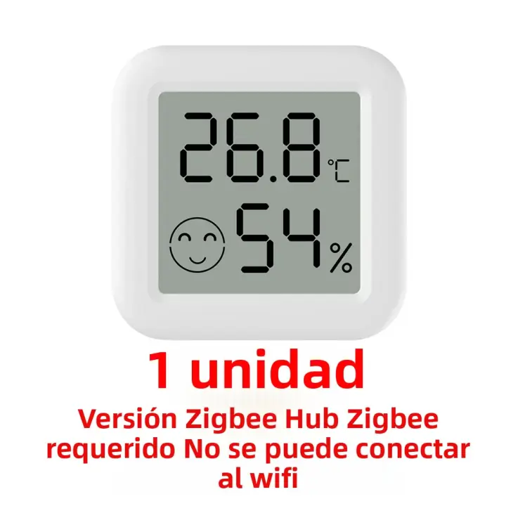 Sensor De Temperatura Y Humedad Zigbee 3.0 Tuya Control Remoto Por App Compatible Con Smart Life Yandex Y Alexa Para Hogar Inteligente - 1