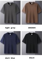 Camiseta De Algodón Puro 100% Para Hombre Manga Corta Verano Moda Casual Color Sólido Cuello Redondo Top Amplio Para Pareja - details 11