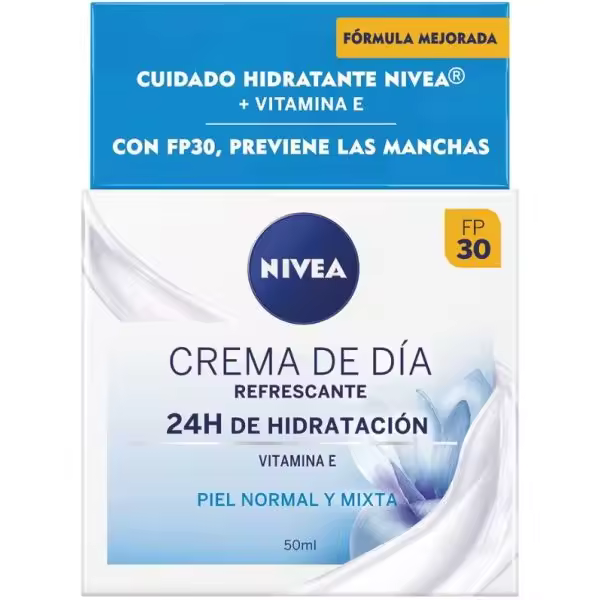 NIVEA Crema de Día 24 H SPF 30 Hidratación Piel Normal-Mixta  50 ml Crema de Día - 1