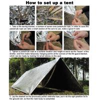 Manta De Sobrevivencia Para Camping Pequeña Portátil Y Al Aire Libre Manta De Aislamiento Con Protección Solar De Aluminio - details 2