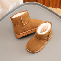 Botas De Nieve Para Niños Estilo Conciso De Peluche Sólido Color Unisex Botas Cortas Invierno Antideslizantes Tallas 23-36 - details 25