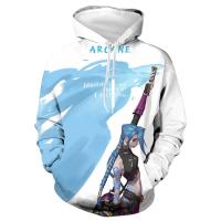 Sudadera De Capucha 3D Arcane League of Legends Para Hombre Moda Casual Abrigo Para Adulto Estilo Hip Hop Abrigo De Tracksuit Sudadera De Jinx Lol - details 7