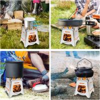 Estufa De Camping Portátil Con Acero Inoxidable Plegable Y Ligera Para Madera Ideal Para Excursionismo Viajes BBQ Picnic Al Aire Libre - details 9