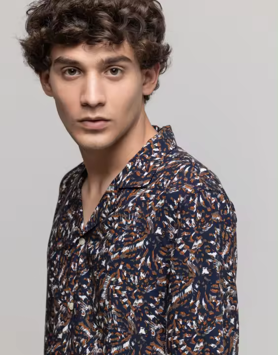 CAMISA MC VISCOSA EST ANIMAL PRINT - 1