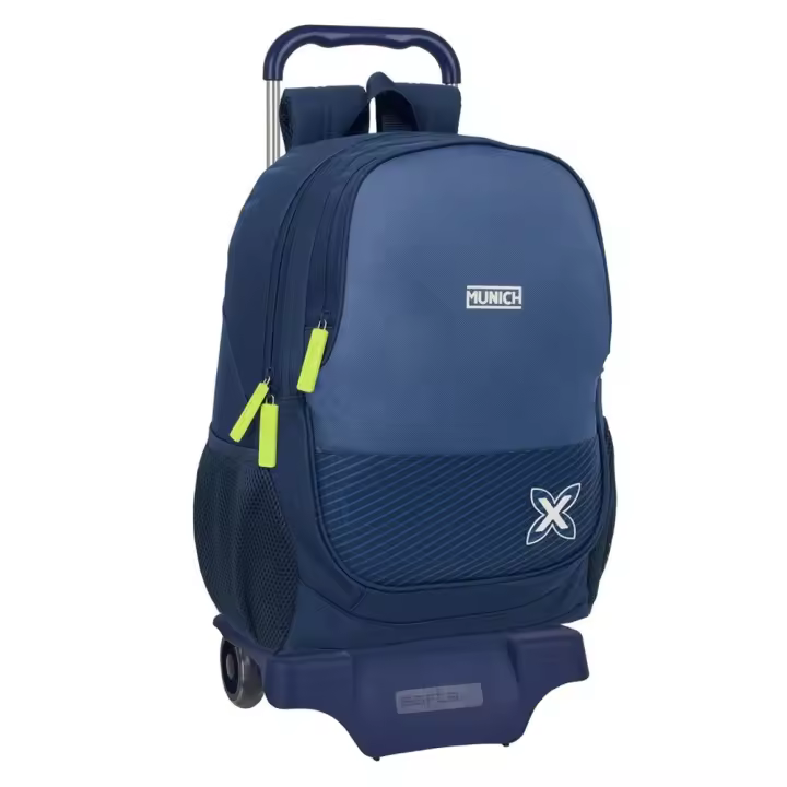 Mochila con Carro Munich "Blue Indigo" 32x44x16 Cm (Safta 642512160) - 1