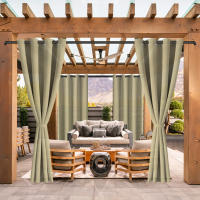 2PCS Cortina Exterior Impermeable Y UV-Prueba Para Jardín Adecuada Para Gazebo Instalación En Techo Material De Poliéster Clásico Estilo - details 15