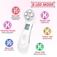 Rodillo De Rejuvenecimiento Facial Portátil Masajeador De Piel Elevación LED Terapia De Luz Para El Rostro Uso Doméstico - details 2