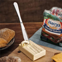 Cuchillo De Queso Y Mantequilla De Acero Inoxidable Herramienta De Cocina Para Queso Pan Mermelada Tamaño Único Fácil De Lavar - details 4