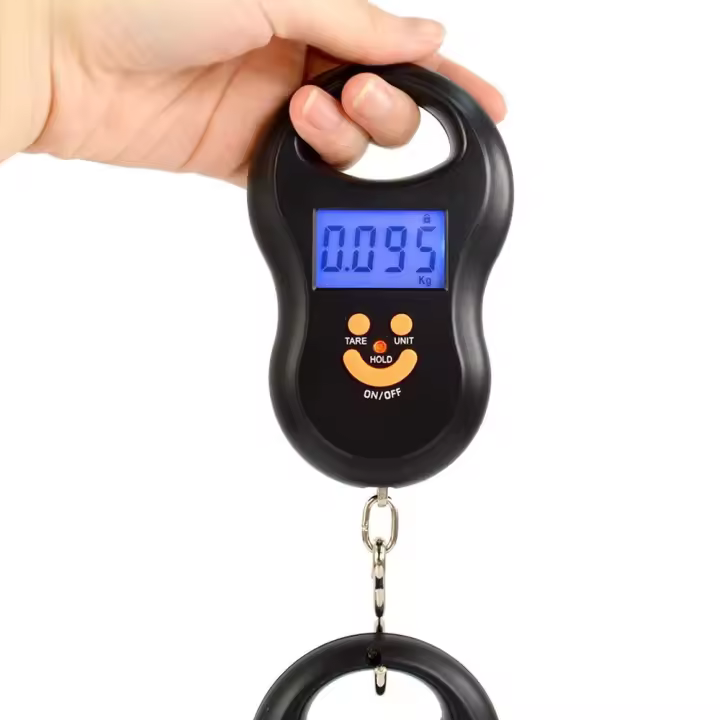 Básico digital de Mano para Maletas con Pantalla LCD peso con precisión hasta 50kg Medicina en Kg, Gr, Oz y Lbs - 1