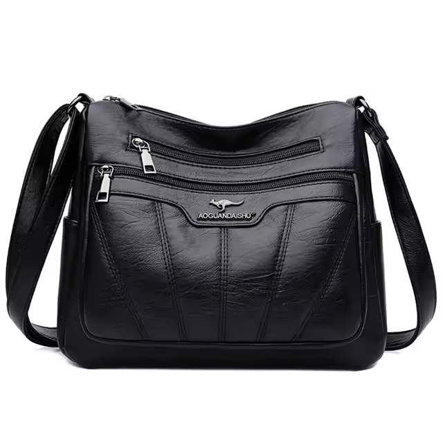 Bolso De Hombro Para Mujer En Cuero Suave Lujo 2023 Bolso De Mano De Diseñador Marca Grande Capacidad Bolsos Cruzados - 1