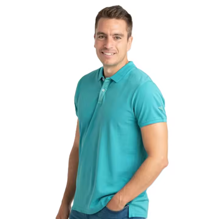 Polo Privata Pique Logo PRI2633 Azul Turquesa - 1