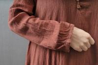 Vestido Blanco De Moda De Verano Para Mujer Tejido Suave Manga Larga Suéter Elegante Con Bolsillo Estilo Casual Longitud Hasta La Rodilla - details 17