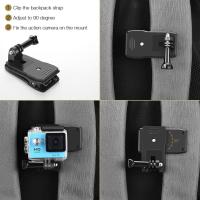 Madrid Gadget Store - Pinza Giratoria 360º Rotatorio Mochila Clip Grip Arm de Montaje Compatible con GoPro Go Pro Hero13 Hero 13 12 11 10 9 8 7 6 5 4 3+ Session, 3+, 3, 2, 1, Hero (2018), Fusion Xiaomi YI, SJCAM, AKASO, Campark, Apeman, Insta360 X3 - details 0