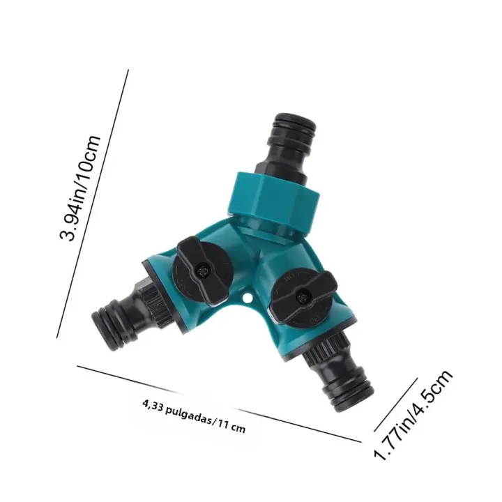 Conector De Rama De Jardín 2 Caminos Con Torneador Para Riego De Plantas Floricultura Jardinería Material Plástico - 1
