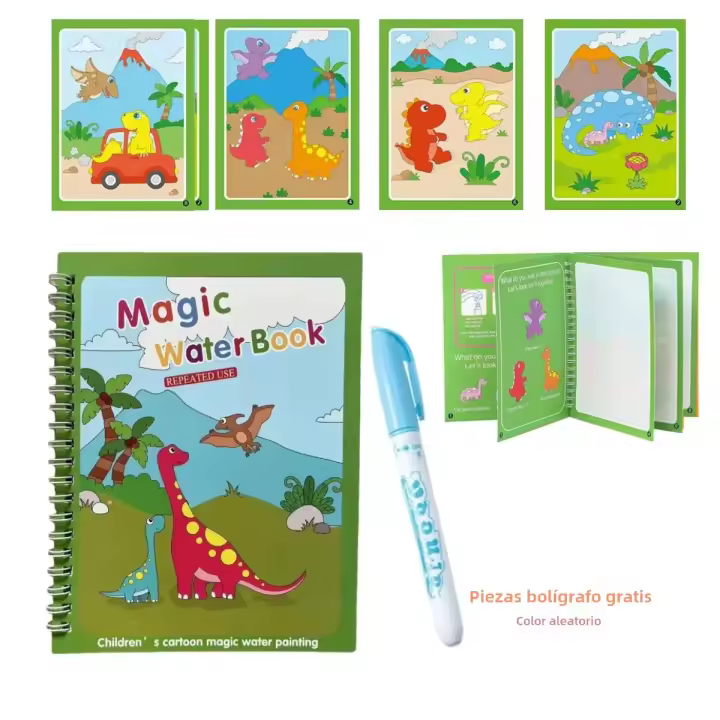 Libro Mágico De Dibujo Montessori Juguete Educativo Temprano Reutilizable Libro De Coloración Con Agua Juguetes De Dibujo Sensoriales Para Niños - 1