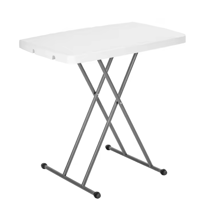 T-LoVendo Mesa Auxiliar Plegable y Elevable 77x50 cm | Altura Ajustable 49-74 cm, Portátil y Ligera | Estructura Metálica Reforzada | Ideal para Comedor, Terraza, Camping o Jardín - 1