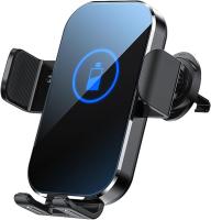 15W Cargador Inalámbrico Coche, [Sujeción Automática] 360° Rotación Soporte Movil Coche Cargador Inalambrico Carga Rápida para Rejilla Compatible con iPhone - details 0