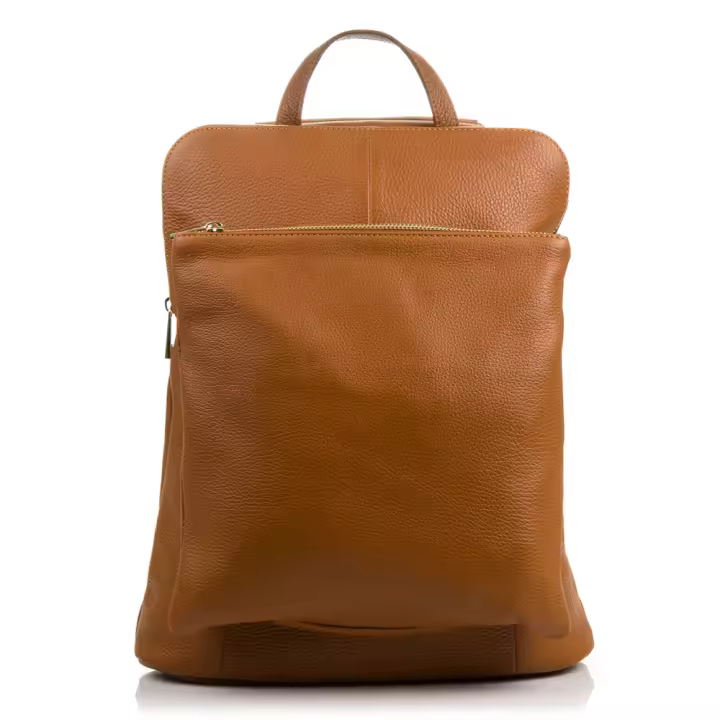 Firenze Artegiani. Eva Bolso mochila Mujer.Piel auténtica Dollaro  . Made in Italy. Vera Pelle Italiana. - 1