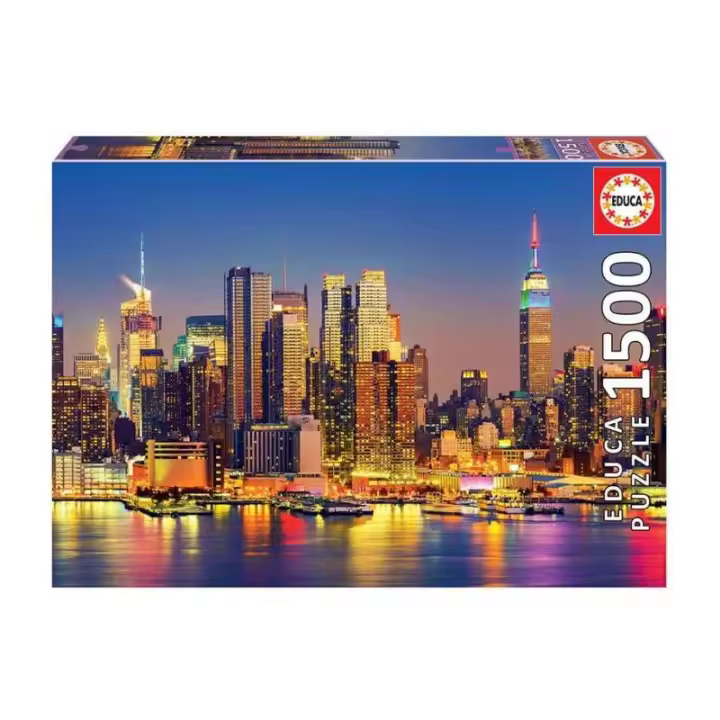 Puzzle1500 Piezas Manhattan de noche de Educa - 1