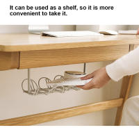 Organizador De Cables Con Enchufe Y Estante Soporte Para Escritorio Adhesivo Fuerte Almacenamiento De Cableado Madera Ecológica - details 3