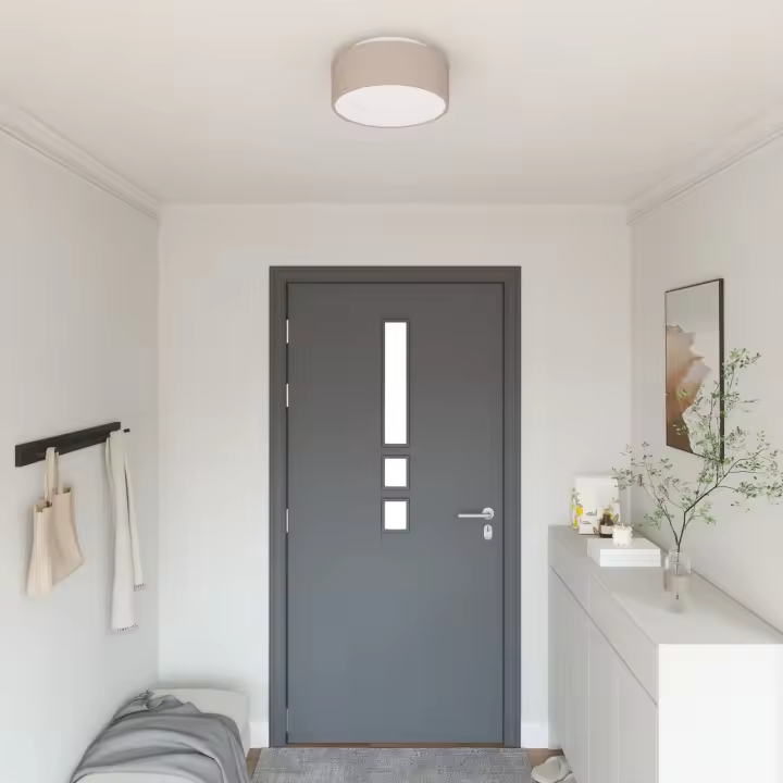 Luz de Techo Empotrada VidaXL Taupe Ø 30 cm E27 - 1