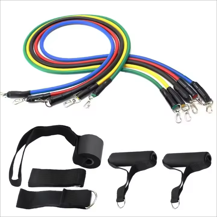 Set De 11 Piezas De Bandas De Resistencia Con Correa De Tobillo Para Ejercicio Elástico Equipo De Fitness Portátil Expansor De Pecho - 1