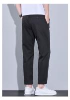 Pantalones Casuales Para Hombre De Verano Largo Hasta El Tobillo Ajustados Color Sólido Moda Fitted Cierre Elástico Talla 28-38 - details 20
