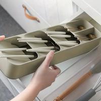 Organizador De Cuchillería Ecológico Moderno Para Cocina Almacenamiento Espacioso Para Cuchillos Cucharas En Cajón De Encimera - details 3