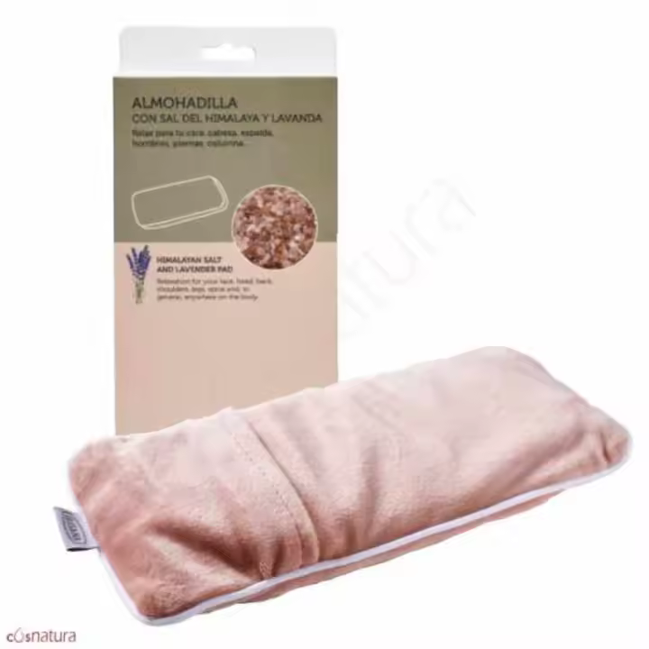 Irisana - Saco Térmico - Con Sal del Himalaya y Lavanda - En Rosa - 10 x 3 x 23 cm - Bolsa Térmica de Frío y Calor - Apto para Microondas y Congelador - 1