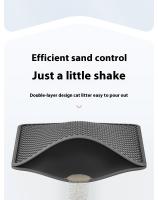 Manta Para Litiario De Gato Grande Impermeable Doble Capa Antideslizante Lavable Captura Arena Y Patas Anti Roto Duradera - details 4