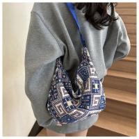 Bolso De Hombro Grande Para Mujer En Lona Estilo Nacional Bolsa De Mano Universitaria Bolsa De Mancuerna Bolsa De Underarm - details 9