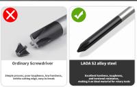 Llave De Destornillador Hexagonal Mini LAOA Con Magnetismo S2 Acero De Aleación Punta Sférica Multifuncional Antideslizante 0.67-3.0mm - details 5