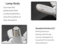 Bombilla LED Plegable E27 28W Luz Blanca 6500K Para Techo De Casa Almacen Y Garage AC220V/110V Vida Media 50000h - details 1