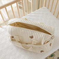 Bolso De Hombro Portátil De Oso Lindo Bordado Gran Capacidad Dibujos Animados Para Madre Bebé Padre Hijo Bolsa De Mamá - details 6