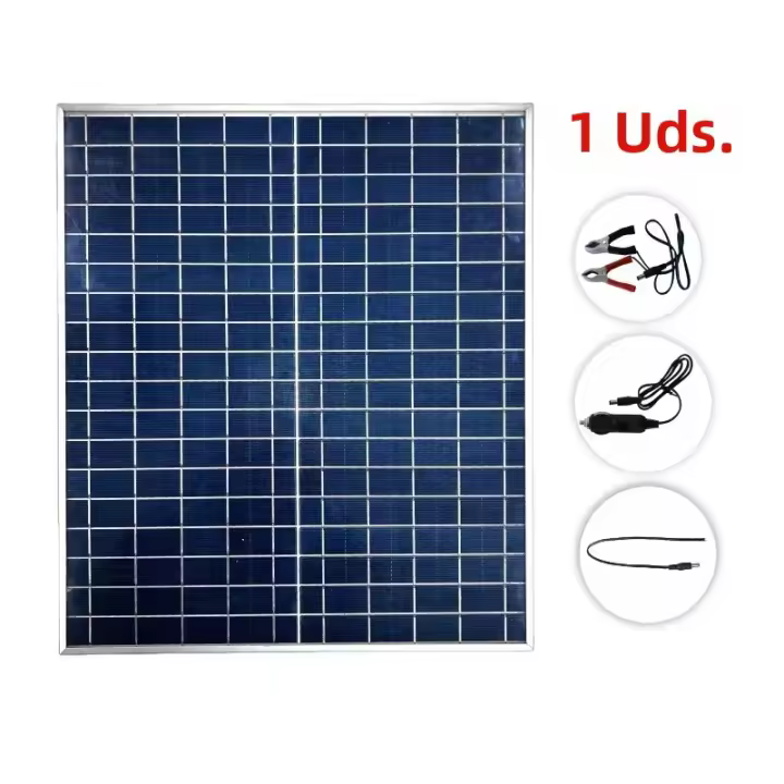 Kit De Placa Solar Fotovoltaica 1000W 500W 12V Con Controlador De 100A Para Baterías Rápidas Adecuado Para Hogares Camping RV - 1