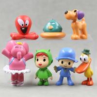 Juego De 7 Figuras Kawaii Pocoyo De Película Y TV En PVC Animal Bird Duck Elephant Modelo De Juguete Ornamento Escena Figuras Anime Cartoon Lindo - details 0