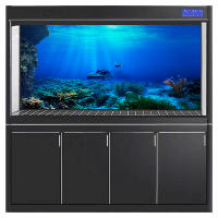 Pintura Decorativa Para Acuario Paisaje Oceánico Con Plantas HD Adorno De Fondo Para Tanque De Peces Pegatina De Litoral Marino - details 0