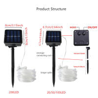 Cadena De Luces Solares De 100LED Con Hilo De Cobre Impermeable Para Jardín Decorativo Luz LED Caliente Para Exterior 2024 - details 4